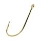Eagle Claw Plain Shank Hook Offset Claw Point Ringed Eye Gold A-Pack Hooks 089A-2/0