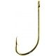 Eagle Claw Plain Shank Hook Offset Claw Point Ringed Eye Gold A-Pack Hooks 089A-6