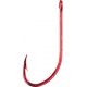 Eagle Claw Plain Shank Hook Offset Claw Point Ringed Eye Red A-Pack Hooks 084RAK-2