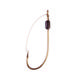 Eagle Claw Weedless Hook Non-Offset Ringed Eye Long Plain Shank Bronze 249WA-1/0