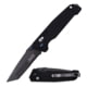 Elite Tactical 8in Folding Knife 3.5 in 8Cr13 Stainless Steel Drop Point Serrated Black