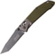 Elite Tactical Rapid Lock Folder 3.5in Serrated 8Cr13Mov Stainless Steel G10 Handle Grey/Green