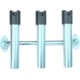 Fish-N-Mate Fish-N-Mate Boat Console Rod Holder 3 Rod