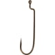 Gamakatsu Worm Hook Needle Point Round Bend Offset Ringed Eye Bronze Size 2/0 6 per Pack