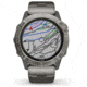 Garmin Fenix 6X Pro Solar Multisport GPS Smartwatch, Titanium w/Ti Band, 010-02157-23