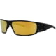 Gatorz Magnum Sunglasses Blackout Frame Rose Polarized w/Gold Mirror Lens