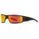 Gatorz Magnum Sunglasses Blackout Frame Smoke Polarized w/Sunburst Mirror Lens