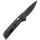 Glow Rhino Reactor EDC 2.9in Knife Black PVD Titanium Scales with Black PVD S35VN Blade and Green Tritium Drop Point