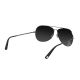 Hazard 4 Daisycutter Modern Large Aviator Sunglasses Men's Silver Frame Gray Lens
