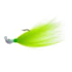 Hookup Inshore Premium Bucktail Jig 1/4 oz White/Green 2/0 VMC Perma Steel Hook