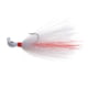 Hookup Inshore Premium Bucktail Jig 1/4 oz White/Red/White 2/0 VMC Perma Steel Hook