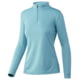 HUK Performance Fishing Icon X 1/4 Zip Long-Sleeve Shirt - Women's Medium Porcelain Blue