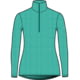 Icebreaker 260 Vertex Long Sleeve Half Zip Herenga Thermal Top - Women's Flux Green/Snow/J Small