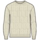 Icebreaker Cable Knit Crewe Sweater - Men's Undyed Extra Large