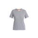 Icebreaker Merino Linen SS Tee Stripe - Women's Snow/Midnight Navy/S Small