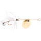 Joe's Flies Short Striker Classic In-Line Spinner Fly Sz 10 White Miller