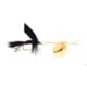 Joe's Flies Short Striker Classic In-Line Spinner Fly Sz 8 Black Gnat