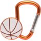 KeyGear Sporty Carabiner Basketball  Orange