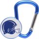 KeyGear Sporty Carabiner Football  Blue