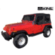 King 4WD Replacement Soft Top, Jeep Wrangler YJ 1987 - 1995, w/ Tinted Windows, Black Diamond, 14011235