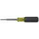 Klein Tools 6in1 Multi Bit Screwdriver/Nut Driver Extended Reach Ph Sl Sq Black/ Yellow