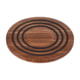 Le Creuset Magnetic Wooden Trivet - Acacia Wood w/ Black Silicone Rings 8in