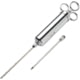 LEM Products 4oz Metal Meat Injector with 2 needles Chrome