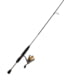 Lew's Laser Lite Spinning Reel and Rod Combo 7ft 2-PC IM6 Rod w/ Light and Fast SZ 100 Reel 3+1 Bearings 5.1-1 Ratio Metallic Gray/Gold/Black