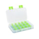 Lure Lock Utility Box w/Taklogic Technology & Ocean Blue Tak Liner Medium 3 Cavity Clear/Green