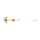 Mack's Lure Wally Pop Crawler Series Spinner 2 Hooks Size 2 Leader 72 in Silver Sparkle Smile Blade Yellow/Pink