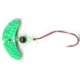 Mack's Lure Smile Blade Slow Death Rig Number 2 Hook Green Sparkle Smile Blade/Flo Chartreuse Bead/Black Center Bead