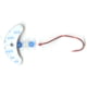 Mack's Lure Smile Blade Slow Death Rig Number 2 Hook Silver Scale Smile Blade/Flo Blue Bead/Glo White Center Bead