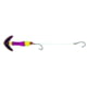 Mack's Lure Wally Pop Crawler Series Spinner 2 Number 2 Hooks 72in Leader Dark Cerise Sparkle Smile Blade/Vivid Purple Tubing Color1/Flo Yellow Tubing