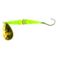 Mack's Lure Wedding Ring Classic Original Spinner Number 6 Hook 48in Leader Chartreuse Blade/Black/Flo Chartreuse Bead