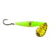 Mack's Lure Wedding Ring Classic Original Spinner Number 6 Hook 48in Leader Hammered Brass Blade/Flo Chartreuse Bead