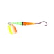 Mack's Lure Wedding Ring UV Spinner Number 8 Hook 48in Leader Silver/Chartreuse Orange Blade/Flo Chartreuse/Orange Bead