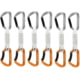 Mammut Sender Keylock 12 cm 6-Pack Quickdraws Straight Gate/Bent Gate Key Lock Light Grey-Gold 12 cm