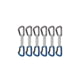 Mammut Workhorse Keylock 12 cm 6-Pack Quickdraws Straight Gate/Bent Gate Key Lock Grey-Blue 12 cm
