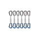 Mammut Workhorse Keylock 17 cm 6-Pack Quickdraws Straight Gate/Bent Gate Key Lock Grey-Blue 17 cm