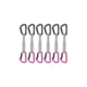 Mammut Workhorse Keylock 17 cm 6-Pack Quickdraws Straight Gate/Bent Gate Key Lock Grey-Pink 17 cm