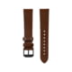 Marathon Cross Hatch 2-Piece Strap Italian Leather IP Black Buckle 20mm Cognac Extra Long