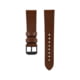 Marathon Cross Hatch 2-Piece Strap Italian Leather IP Black Buckle 20mm Cognac Standard