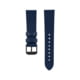 Marathon Cross Hatch 2-Piece Strap Italian Leather IP Black Buckle 20mm Royal Blue Standard