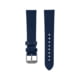 Marathon Cross Hatch 2-Piece Strap Italian Leather Steel Buckle 20mm Royal Blue Extra Long