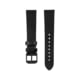 Marathon Cross Hatch 2-Piece Strap Leather Steel Buckle 20mm Black Extra Long