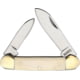 Marbles Canoe White Smooth Bone Folding Knife Mirror finish stainless spear and pen blades White smooth bone handle MR580 / PK352WH