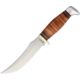 Marbles Fixed Blade Skinner Fixed Blade Knife 5.5in Stainless Steel Standard Edge Satin Stacked Leather Handle