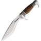 Marbles Kukri Fixed Blade Knife 13.5in Overall 8in Satin Stainless Steel Blade Brown Wood Handle Brown Leather Belt Sheath