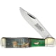 Marbles Mallard Decoy Folder Folding Knife 4.13" mirror finish stainless clip point blade Green smooth bone handle with duck decoy artwork u MR583