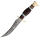 Marbles Skinner Wood/Stag Damascus 5.50 in Fixed Blade Knife Brown wood stag bone and blue stone